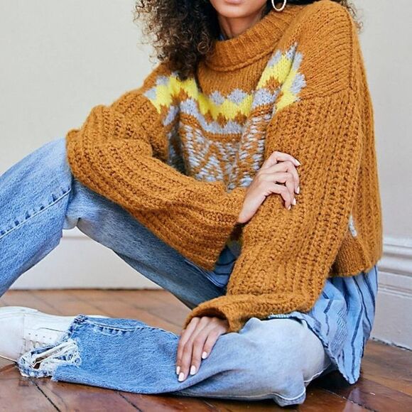 Free People Fair Isle Alpine Pullover Sweater - Picture 2 of 12